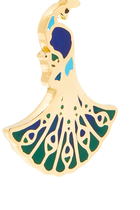 The Wise Peacock Charm, 18k Yellow Gold
